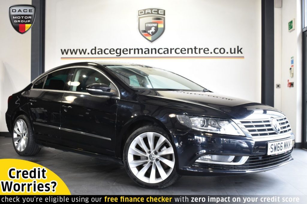 Used 2017 BLACK VOLKSWAGEN CC Coupe 2.0 GT TDI BLUEMOTION TECHNOLOGY DSG 4DR AUTO 148 BHP (reg. 2017-01-18) for sale in Altrincham