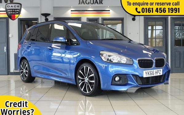 Used 2017 BLUE BMW 2 SERIES MPV 2.0 218D M SPORT GRAN TOURER 5d AUTO 148 BHP (reg. 2017-01-13) for sale in Wilmslow