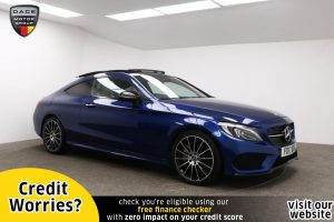 Used 2017 BLUE MERCEDES-BENZ C-CLASS Coupe 2.0 C 300 AMG LINE PREMIUM PLUS 2d AUTO 241 BHP (reg. 2017-05-31) for sale in Manchester