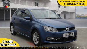 Used 2017 BLUE VOLKSWAGEN POLO Hatchback 1.2 MATCH EDITION TSI DSG 5d AUTO 89 BHP (reg. 2017-07-21) for sale in Stockport