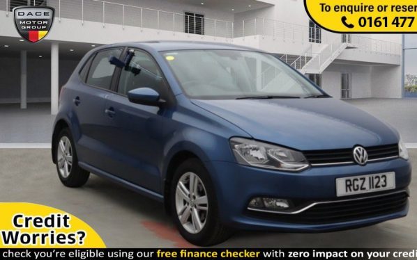 Used 2017 BLUE VOLKSWAGEN POLO Hatchback 1.2 MATCH EDITION TSI DSG 5d AUTO 89 BHP (reg. 2017-07-21) for sale in Stockport