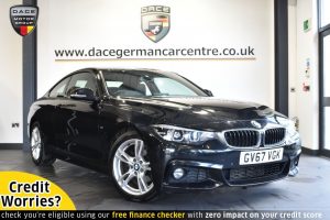 Used 2018 BLACK BMW 4 SERIES Coupe 2.0 420D M SPORT 2DR AUTO 188 BHP (reg. 2018-02-27) for sale in Altrincham