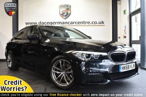 Used 2018 BLACK BMW 5 SERIES Saloon 2.0 520D M SPORT 4DR AUTO 188 BHP (reg. 2018-11-30) for sale in Altrincham