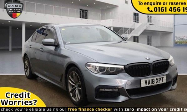 Used 2018 BLUE BMW 5 SERIES Saloon 2.0 520D M SPORT 4d AUTO 188 BHP (reg. 2018-07-27) for sale in Wilmslow