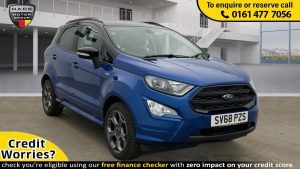 Used 2018 BLUE FORD ECOSPORT Hatchback 1.0 ST-LINE 5d AUTO 124 BHP (reg. 2018-10-27) for sale in Stockport