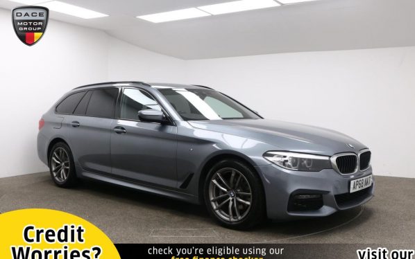 Used 2019 BLUE BMW 5 SERIES Estate 2.0 520D M SPORT TOURING 5d AUTO 188 BHP (reg. 2019-02-28) for sale in Manchester