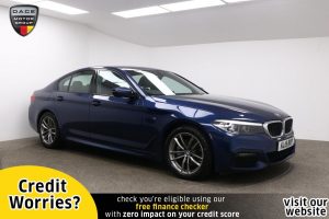 Used 2019 BLUE BMW 5 SERIES Saloon 2.0 520I M SPORT 4d AUTO 181 BHP (reg. 2019-06-25) for sale in Manchester