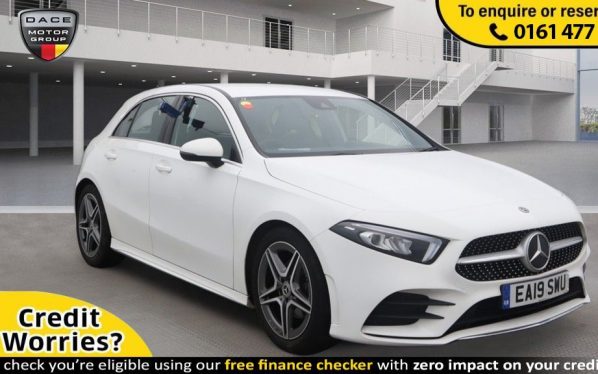 Used 2019 WHITE MERCEDES-BENZ A-CLASS Hatchback 1.3 A 180 AMG LINE 5d 135 BHP (reg. 2019-03-18) for sale in Stockport