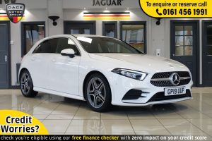 Used 2019 WHITE MERCEDES-BENZ A-CLASS Hatchback 1.5 A 180 D AMG LINE EXECUTIVE 5d AUTO 114 BHP (reg. 2019-08-07) for sale in Wilmslow