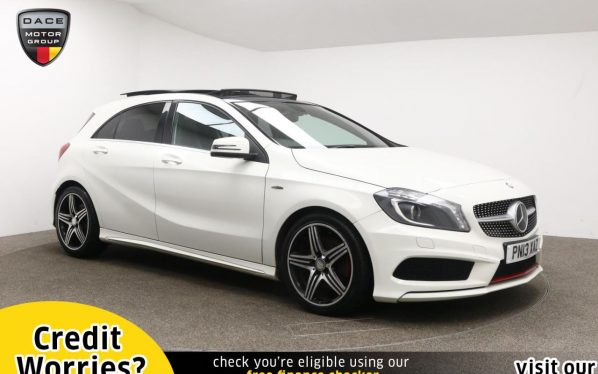 Used 2013 WHITE MERCEDES-BENZ A-CLASS Hatchback 2.0 A250 BLUEEFFICIENCY ENGINEERED BY AMG 5d AUTO 211 BHP (reg. 2013-05-31) for sale in Manchester