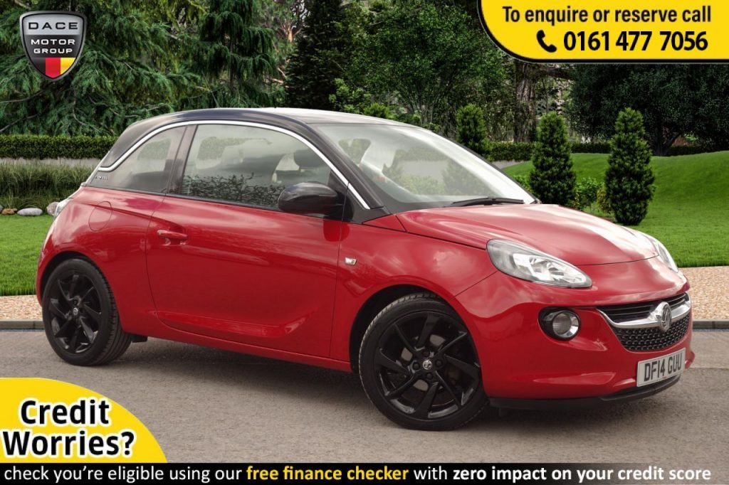 Used 2014 RED VAUXHALL ADAM Hatchback 1.2 SLAM 3d 69 BHP (reg. 2014-06-30) for sale in Stockport