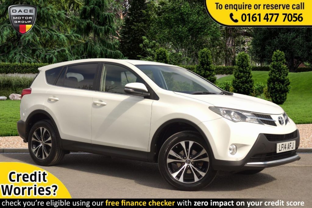 Used 2014 WHITE TOYOTA RAV4 SUV 2.0 VVT-I ICON 5d AUTO 151 BHP (reg. 2014-03-25) for sale in Stockport