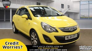 Used 2014 YELLOW VAUXHALL CORSA Hatchback 1.0 EXCITE ECOFLEX 3d 64 BHP (reg. 2014-09-29) for sale in Manchester