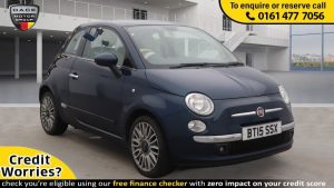 Used 2015 BLUE FIAT 500 Hatchback 0.9 TWINAIR LOUNGE 3d 85 BHP (reg. 2015-08-25) for sale in Stockport