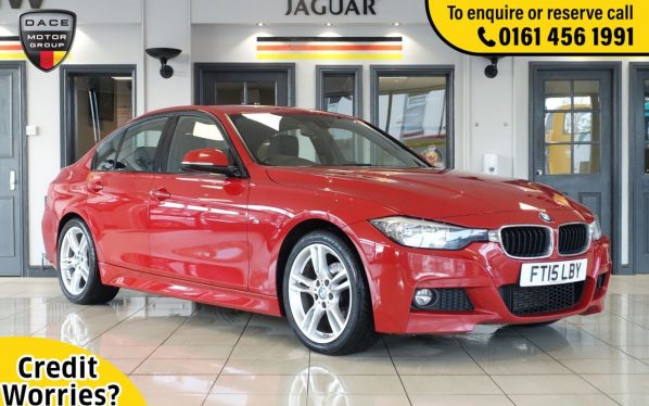 Used 2015 RED BMW 3 SERIES Saloon 2.0 318D M SPORT 4d 148 BHP (reg. 2015-07-29) for sale in Wilmslow