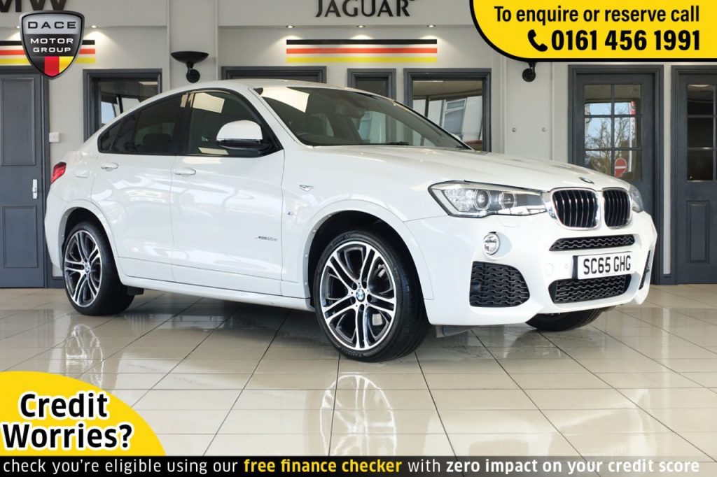 Used 2015 WHITE BMW X4 SUV 3.0 XDRIVE30D M SPORT 4d 255 BHP (reg. 2015-12-31) for sale in Wilmslow