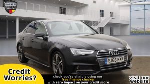 Used 2016 BLACK AUDI A4 Saloon 2.0 TDI S LINE 4d 188 BHP (reg. 2016-11-08) for sale in Manchester