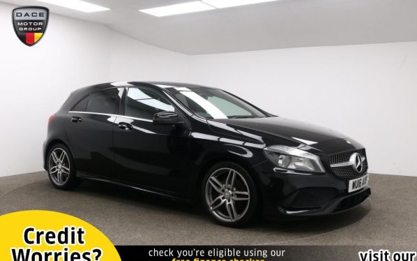 Used 2016 BLACK MERCEDES-BENZ A-CLASS Hatchback 2.1 A 220 D AMG LINE EXECUTIVE 5d AUTO 174 BHP (reg. 2016-03-18) for sale in Manchester