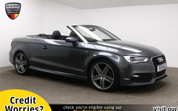 Used 2016 GREY AUDI A3 Convertible 2.0 TDI S LINE NAV 2d 182 BHP (reg. 2016-05-27) for sale in Manchester
