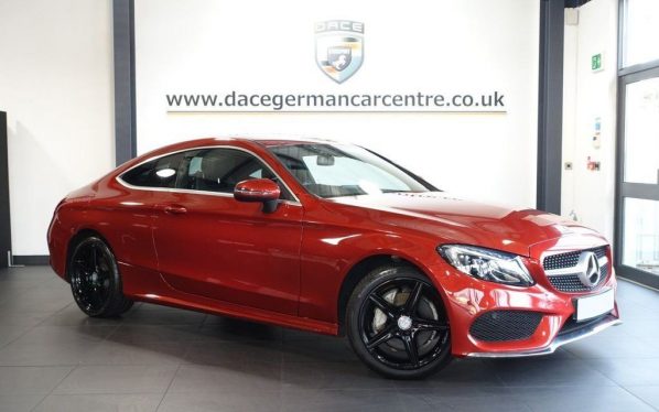 Used 2016 RED MERCEDES-BENZ C-CLASS Coupe 2.0 C 200 AMG LINE 2DR 181 BHP (reg. 2016-01-28) for sale in Altrincham