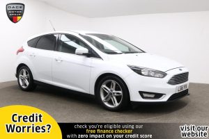 Used 2016 WHITE FORD FOCUS Hatchback 1.0 TITANIUM 5d 124 BHP (reg. 2016-03-31) for sale in Manchester
