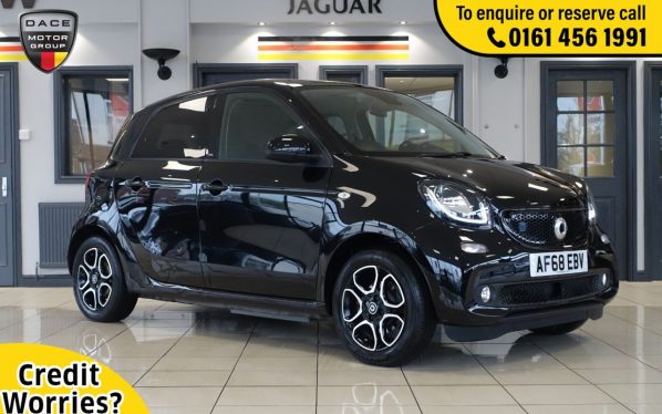 Used 2018 BLACK SMART EQ FORFOUR Hatchback 17.6 kWh PRIME PREMIUM PLUS 5d AUTO 81 BHP (reg. 2018-09-27) for sale in Wilmslow