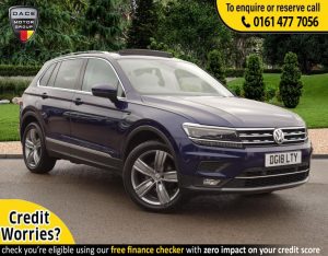 Used 2018 BLUE VOLKSWAGEN TIGUAN SUV 2.0 SEL TDI BMT 4MOTION DSG 5d AUTO 148 BHP (reg. 2018-03-09) for sale in Stockport