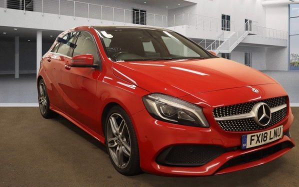 Used 2018 RED MERCEDES-BENZ A-CLASS Hatchback 2.1 A 220 D AMG LINE PREMIUM PLUS 5DR AUTO 174 BHP (reg. 2018-03-19) for sale in Altrincham
