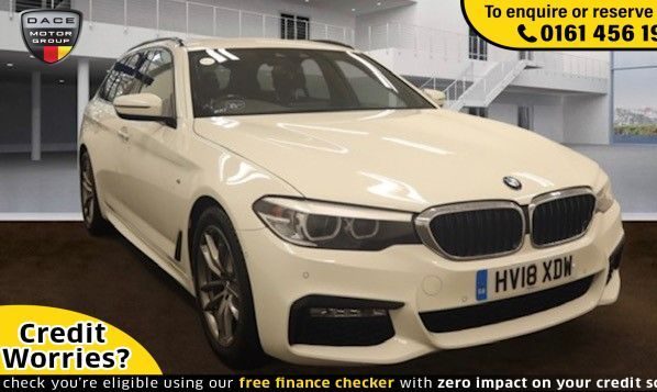 Used 2018 WHITE BMW 5 SERIES Estate 2.0 520D M SPORT TOURING 5d AUTO 188 BHP (reg. 2018-04-30) for sale in Wilmslow