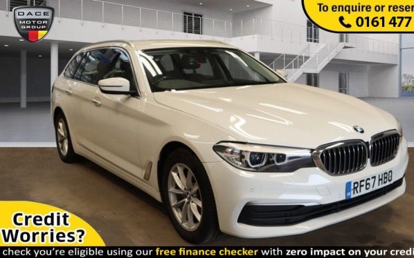 Used 2018 WHITE BMW 5 SERIES Estate 2.0 520D SE TOURING 5d AUTO 188 BHP (reg. 2018-02-09) for sale in Stockport