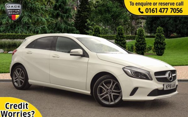 Used 2018 WHITE MERCEDES-BENZ A-CLASS Hatchback 1.6 A 180 SPORT EDITION 5d AUTO 121 BHP (reg. 2018-03-31) for sale in Stockport