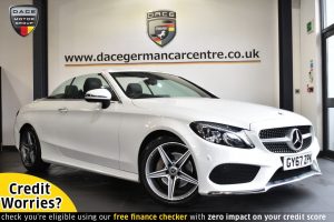 Used 2018 WHITE MERCEDES-BENZ C-CLASS Convertible 2.1 C 220 D AMG LINE 2DR AUTO 168 BHP (reg. 2018-01-31) for sale in Altrincham
