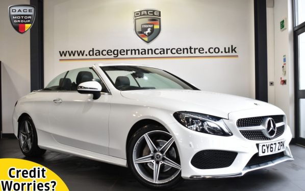 Used 2018 WHITE MERCEDES-BENZ C-CLASS Convertible 2.1 C 220 D AMG LINE 2DR AUTO 168 BHP (reg. 2018-01-31) for sale in Altrincham