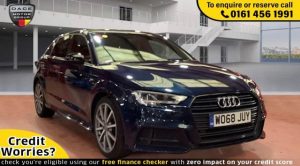 Used 2019 BLUE AUDI A3 Hatchback 1.6 SPORTBACK TDI BLACK EDITION 5d AUTO 114 BHP (reg. 2019-02-01) for sale in Wilmslow