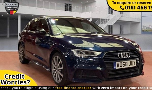 Used 2019 BLUE AUDI A3 Hatchback 1.6 SPORTBACK TDI BLACK EDITION 5d AUTO 114 BHP (reg. 2019-02-01) for sale in Wilmslow