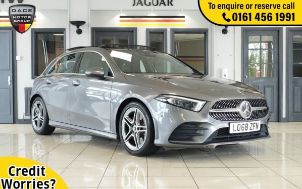 Used 2019 GREY MERCEDES-BENZ A-CLASS Hatchback 2.0 A 250 AMG LINE PREMIUM PLUS 5d AUTO 222 BHP (reg. 2019-01-01) for sale in Wilmslow