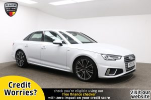 Used 2019 WHITE AUDI A4 Saloon 2.0 TFSI S LINE MHEV 4d 188 BHP (reg. 2019-04-30) for sale in Manchester