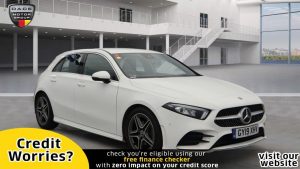 Used 2019 WHITE MERCEDES-BENZ A-CLASS Hatchback 1.3 A 200 AMG LINE EXECUTIVE 5d 161 BHP (reg. 2019-04-16) for sale in Manchester