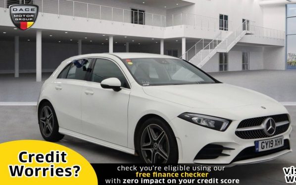 Used 2019 WHITE MERCEDES-BENZ A-CLASS Hatchback 1.3 A 200 AMG LINE EXECUTIVE 5d 161 BHP (reg. 2019-04-16) for sale in Manchester