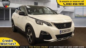 Used 2019 WHITE PEUGEOT 3008 Hatchback 1.5 BLUEHDI S/S GT LINE 5d 129 BHP (reg. 2019-02-04) for sale in Wilmslow