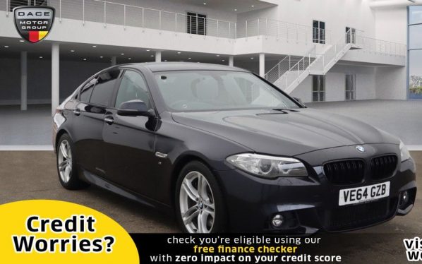 Used 2014 BLACK BMW 5 SERIES Saloon 3.0 535D M SPORT 4d AUTO 309 BHP (reg. 2014-12-31) for sale in Manchester