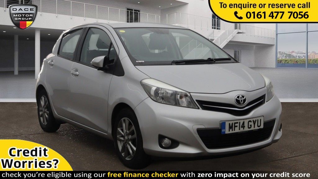 Used 2014 SILVER TOYOTA YARIS Hatchback 1.3 VVT-I ICON PLUS 5d 99 BHP (reg. 2014-03-01) for sale in Stockport