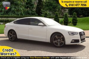 Used 2014 WHITE AUDI A5 Hatchback 2.0 SPORTBACK TDI BLACK EDITION S/S 5d 175 BHP (reg. 2014-06-14) for sale in Stockport