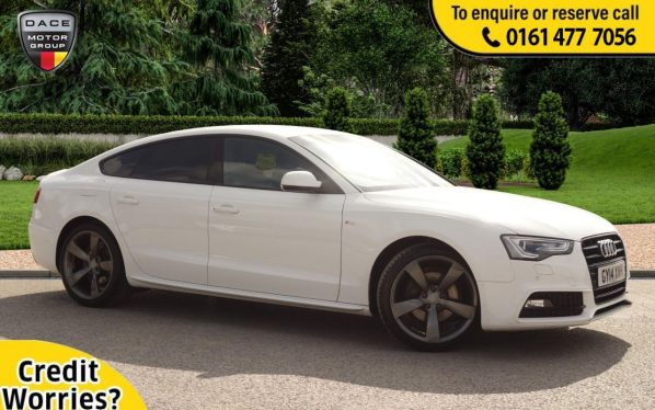 Used 2014 WHITE AUDI A5 Hatchback 2.0 SPORTBACK TDI BLACK EDITION S/S 5d 175 BHP (reg. 2014-06-14) for sale in Stockport