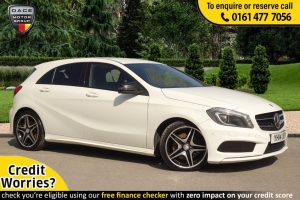 Used 2014 WHITE MERCEDES-BENZ A-CLASS Hatchback 2.0 A250 BLUEEFFICIENCY AMG SPORT 5d AUTO 211 BHP (reg. 2014-03-31) for sale in Stockport