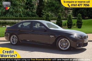 Used 2015 BLACK BMW 5 SERIES Saloon 2.0 520D M SPORT 4d 188 BHP (reg. 2015-11-30) for sale in Stockport