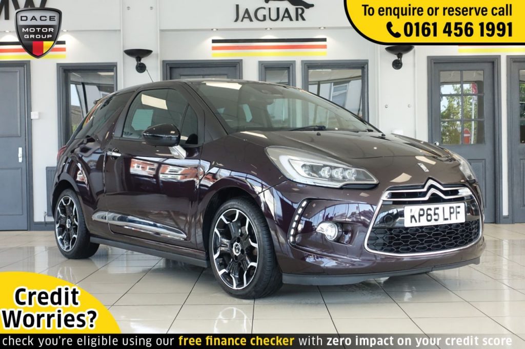 Used 2015 PURPLE DS DS 3 Hatchback 1.6 BLUEHDI DSPORT S/S 3d 118 BHP (reg. 2015-09-29) for sale in Wilmslow
