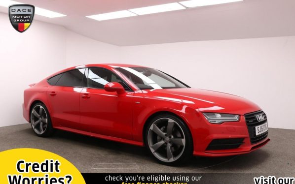 Used 2015 RED AUDI A7 Hatchback 3.0 SPORTBACK TDI QUATTRO BLACK EDITION 5d AUTO 215 BHP (reg. 2015-05-30) for sale in Manchester