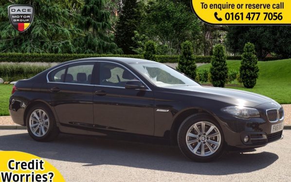 Used 2016 BLACK BMW 5 SERIES Saloon 2.0 520D SE 4d AUTO 188 BHP (reg. 2016-07-22) for sale in Stockport