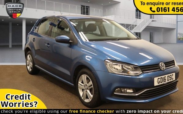 Used 2016 BLUE VOLKSWAGEN POLO Hatchback 1.0 MATCH 5d 60 BHP (reg. 2016-05-25) for sale in Wilmslow